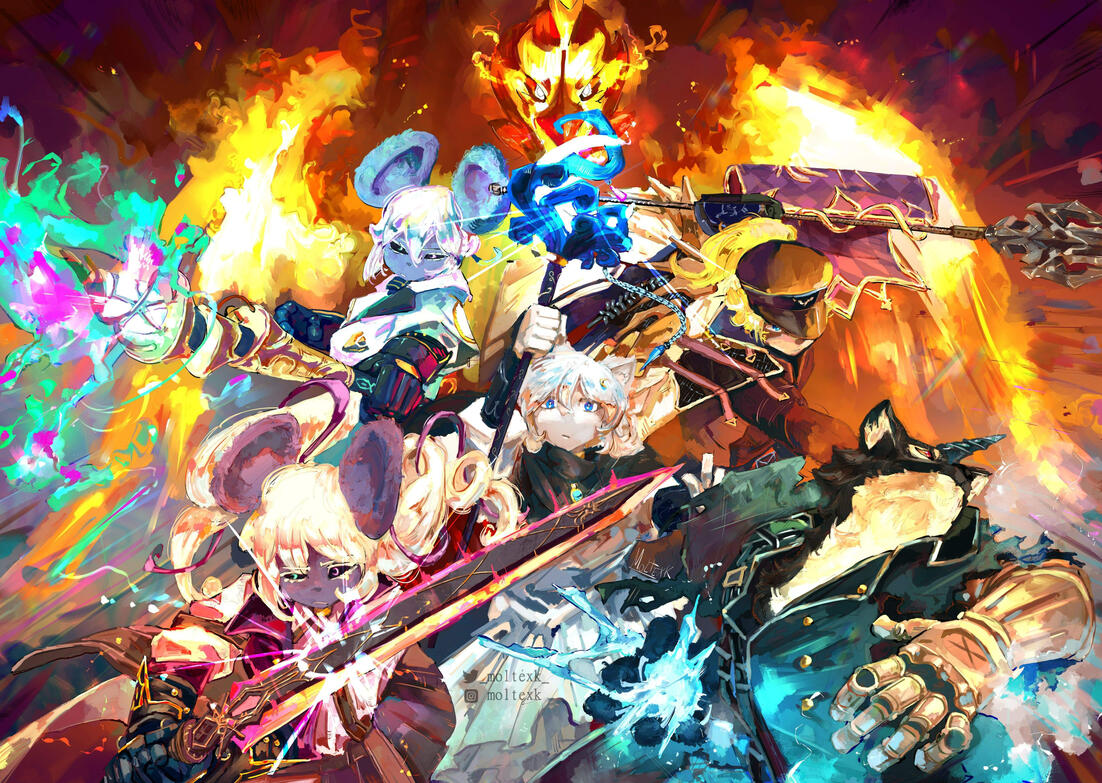 6 half body + background