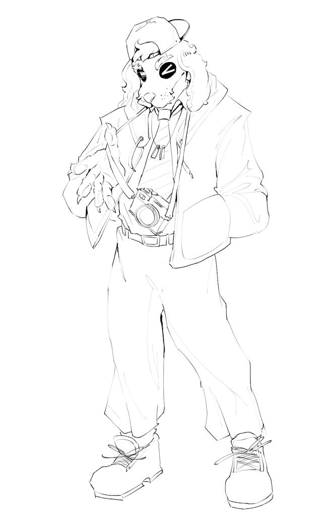 full body (lineart)