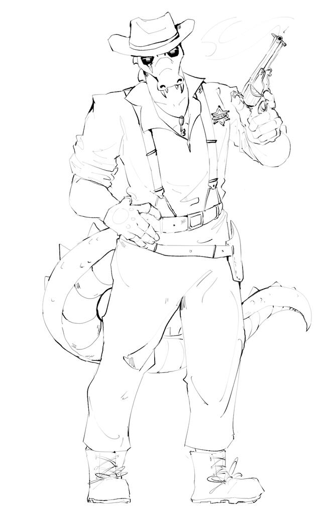 full body (lineart)